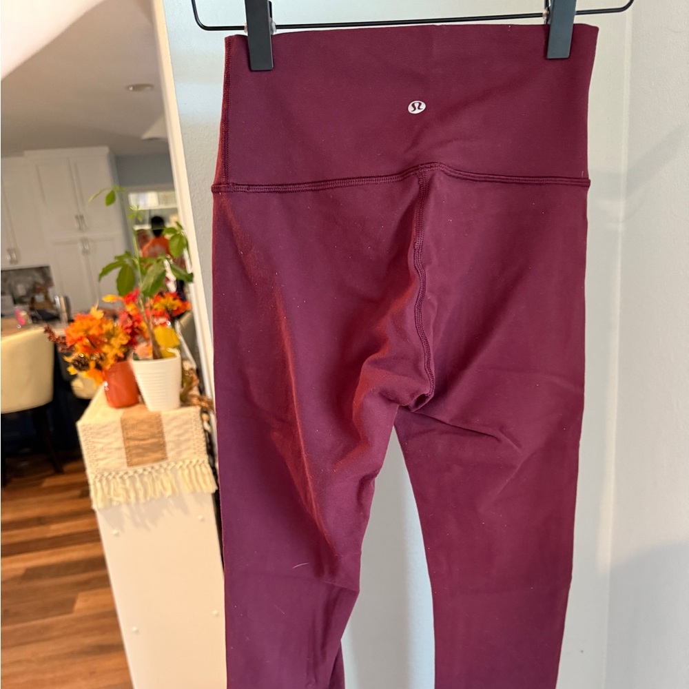 lululemon athletica Wonder Under Burgundy Leggings